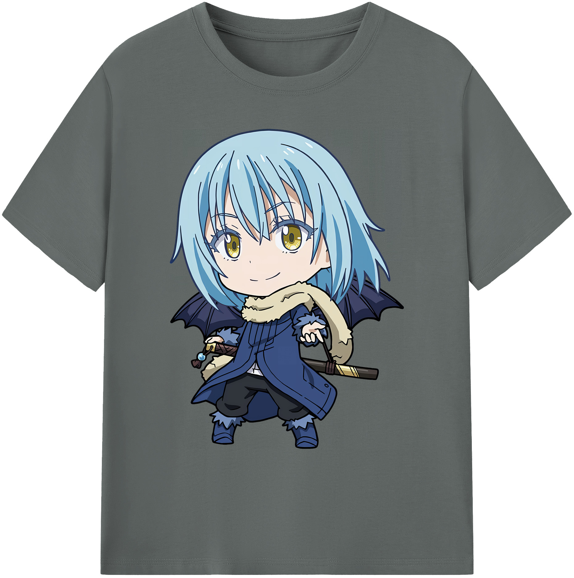 （画像用） 転スラ Regarding Reincarnated to Slime 綿100％ メンズ半袖Tシャツ｜肌触りやわらか＆通気性